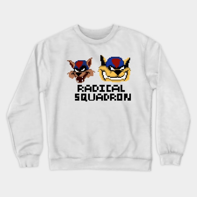 "Radical Squadron" Crewneck Sweatshirt by ShatteredPixels